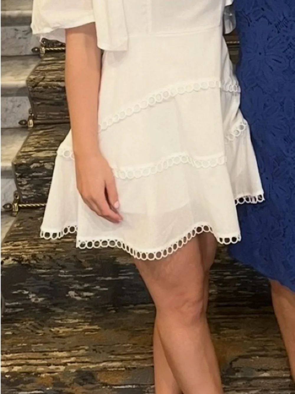 Showpo White Square Neck Puff-Sleeve Mini Dress - Picture 2 of 4